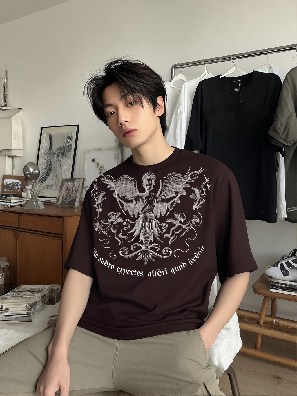 Angelus Obscura Oversized T-shirt (Unisex)