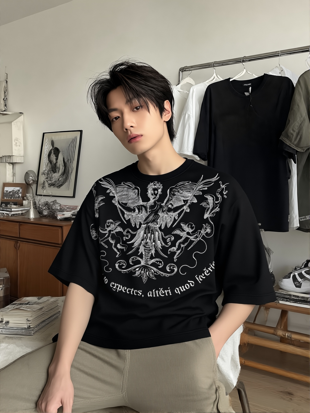 Angelus Obscura Oversized T-shirt (Unisex)