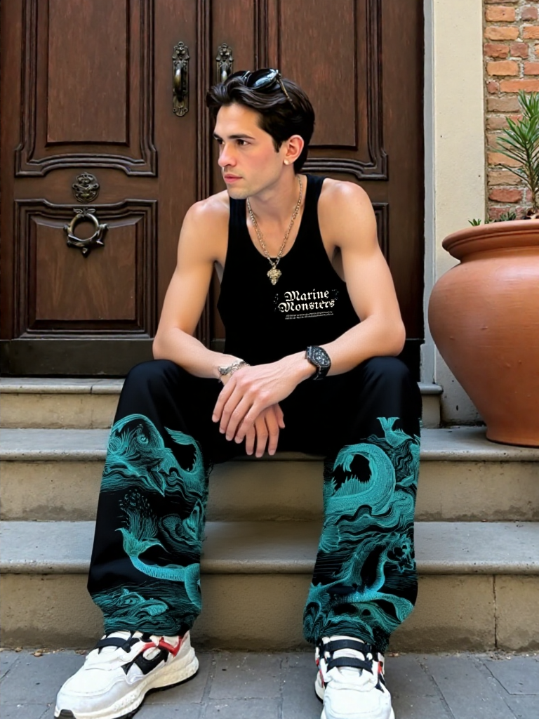 Marine Monsters Baggy Pants (Unisex)